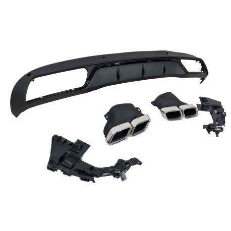 Difusor Trasero Mercedes W205 2014-2018 4P / SW Look C63 ABS