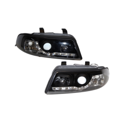 Faros Delanteros Luz De Dia Audi A4 '99-01 Black