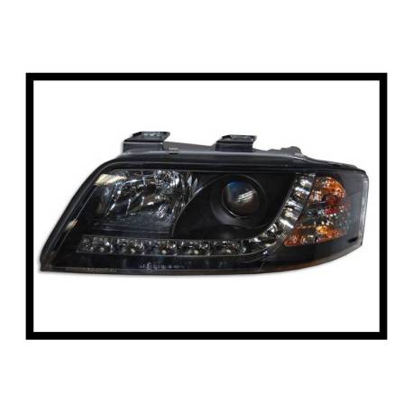 Faros Delanteros Luz De Dia Audi A6 '99-00 Black