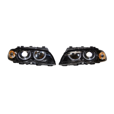 Faros Delanteros Ojos De Angel BMW E46 '99-02 2P. Black