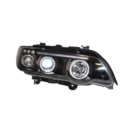 Faros Delanteros Ojos De Angel BMW X5 '01 Black