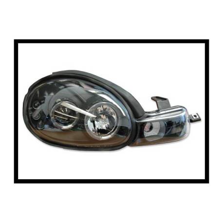 Faros Delanteros Ojos De Angel Chrysler  Neon '00 Black