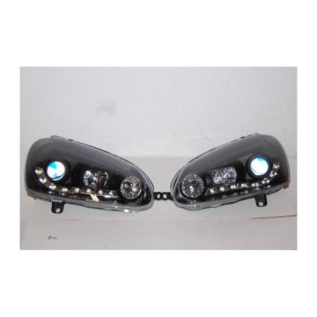 Faros Delanteros Luz De Dia Volkswagen Golf 5 Black