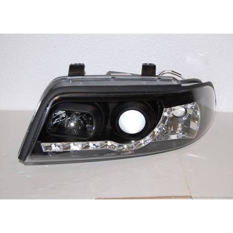 Faros Delanteros Luz De Dia Audi A4 '99-01 Black