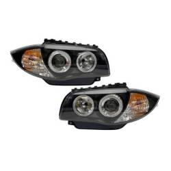 Faros Delanteros Ojos De Angel BMW E87/E81/E88/E82 04-11 Black