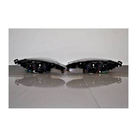 Faros Delanteros Luz De Dia Peugeot 207 Black