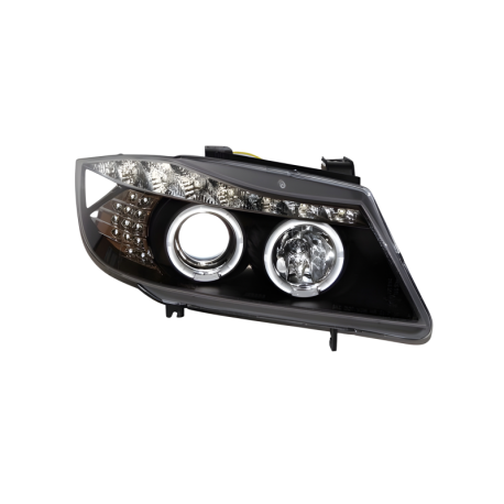 Faros Delanteros Luz De Dia BMW E90 05-08 Black Intermitente Led