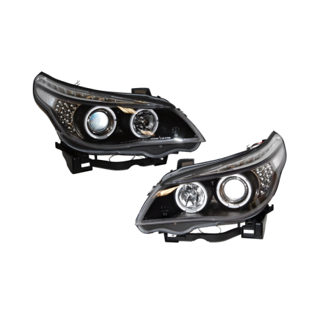 Faros Delanteros Luz De Dia BMW E60 / E61 '03-'07 Intermitente Led