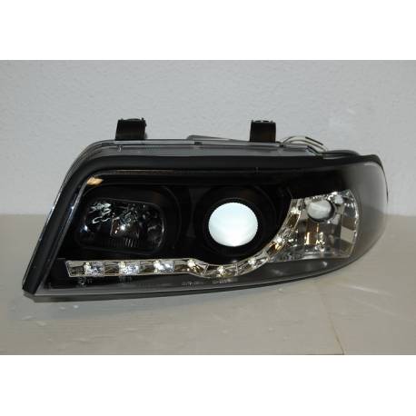 Faros Delanteros Luz De Dia Audi A4 '99-01 Black