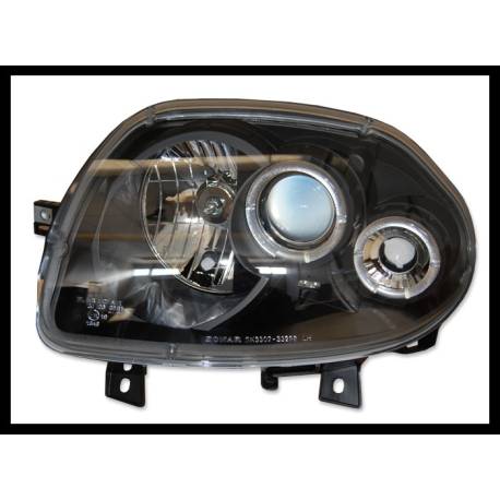 Faros Delanteros Ojos De Angel Renault Clio II '98 Black Mod.II