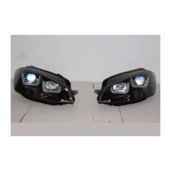 Faros Delanteros Luz De Dia Real Volkswagen Golf 7 Black