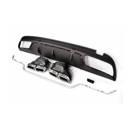 Difusor Trasero Mercedes W205 2014-2018 4P / SW Look AMG C63 ABS