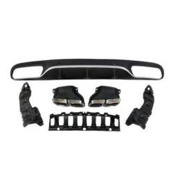 Difusor Trasero Mercedes W205 2014-2018 Coupe Look AMG C63 ABS