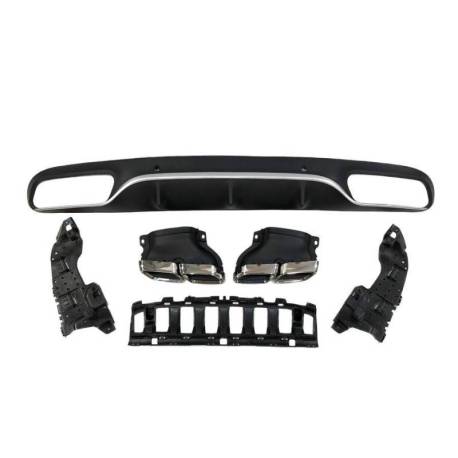Difusor Trasero Mercedes W205 2014-2018 Coupe Look AMG C63 ABS