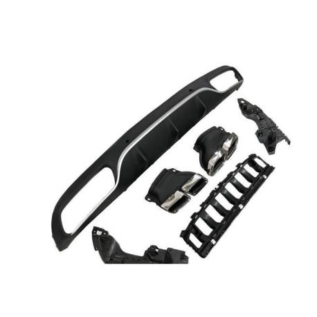 Difusor Trasero Mercedes W205 2014-2018 Coupe Look AMG C63 ABS