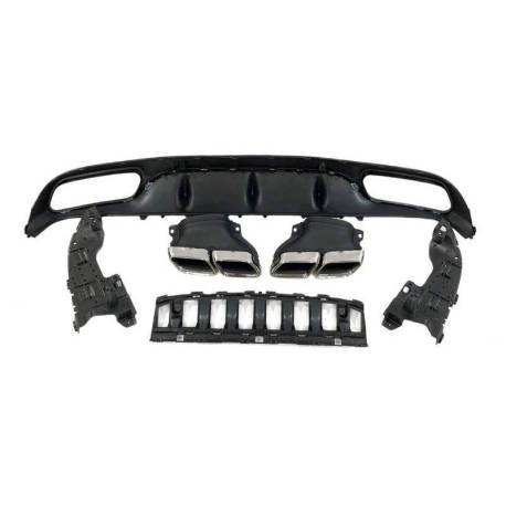 Difusor Trasero Mercedes W205 2014-2018 Coupe Look AMG C63 ABS