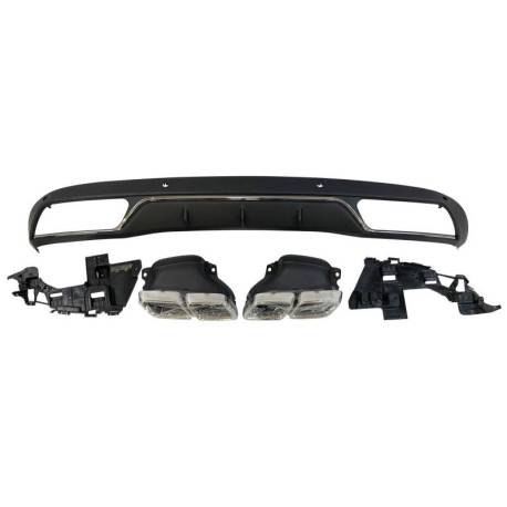 Difusor Trasero Mercedes W205 2014-2018 4P / SW Look C63 ABS