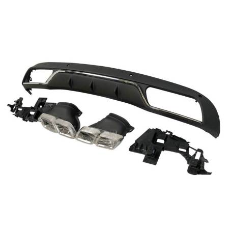 Difusor Trasero Mercedes W205 2014-2018 4P / SW Look C63 ABS