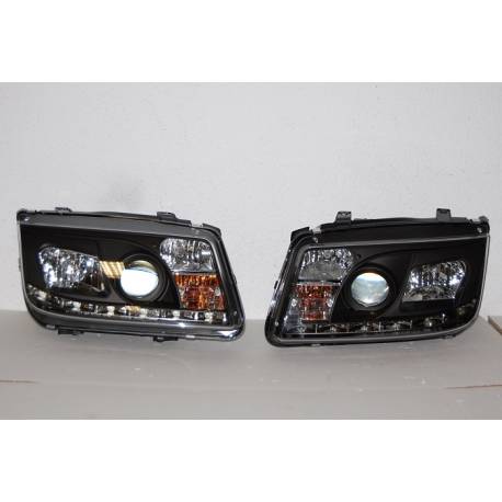 Faros Delanteros Luz De Dia Volkswagen Bora/Jetta 4 '99 Black