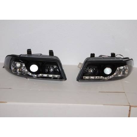 Faros Delanteros Luz De Dia Audi A4 '99-01 Black