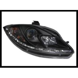 Faros Delanteros Luz De Dia Seat Leon-Toledo '05-08 Black