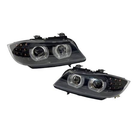 Faros Delanteros Luz De Dia BMW E90 '09-11 Xenon DRL Black