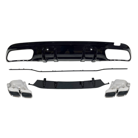 Difusor Trasero Mercedes W205 2019 4P / SW Look C63 ABS