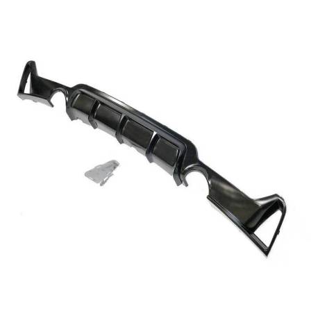 Difusor Trasero BMW F32 / F33 / F36 Look M Performance 2 Salidas Brillante Negro