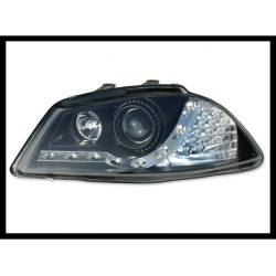 Faros Delanteros Luz De Dia Seat Ibiza '02-07 Black Int. Led