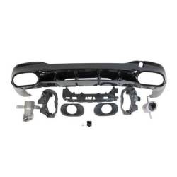 Difusor Trasero Mercedes W118 CLA Look A35 Negro Brillo
