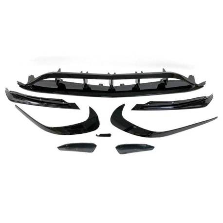 Spoiler Delantero Mercedes W176 16-18 Look AMG A45 Negro Brillante