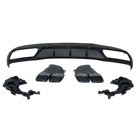 Difusor Trasero Mercedes W205 2014-2018 4P / SW Look C63 ABS