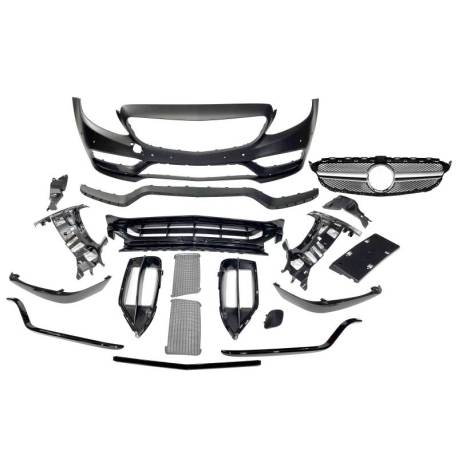Paragolpes Delantero Mercedes W205 2014-2018 Coupe / 4P / SW look AMG C63