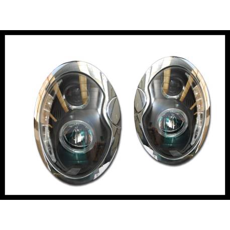 Faros Delanteros Luz De Dia Mini R50 / R52 / R53 '01/'05 Black