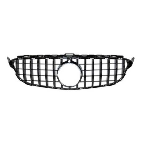Parrilla Mercedes W205 2015-2018 Full Black Con Cámara
