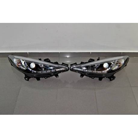 Faros Delanteros Luz De Dia Peugeot 207 Black