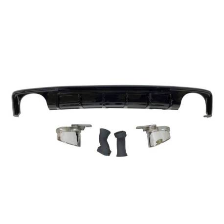Difusor Trasero Audi A6 / A6 Avant C8 19-21 Look RS6 Negro brillante
