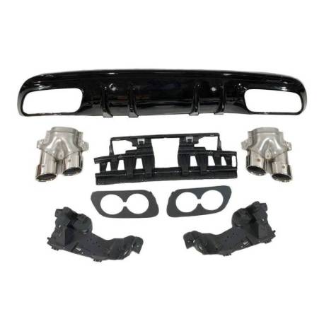 Difusor Trasero Mercedes W205 2019+ 4P / SW Look AMG C43