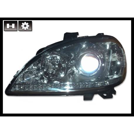 Faros Delanteros Luz De Dia Mercedes W163 '98/'02 Con Antiniebla