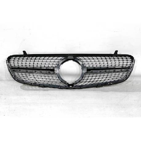 Parrilla Mercedes GLC X253 2015-2019 Diamond Full Black Con Cámara