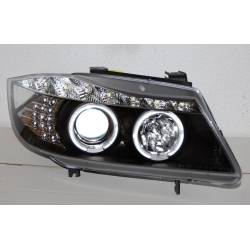 Faros Delanteros Luz De Dia BMW E90 05-08 Black Intermitente Led