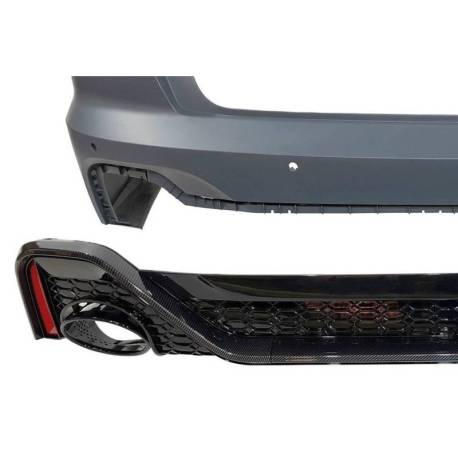 Paragolpes Trasero Audi A6 C8 4 puertas Look RS6 Carbono