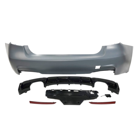Paragolpes Trasero BMW F30 Look M Performance 2 Salidas doble