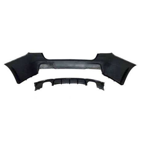 Paragolpes Trasero BMW F31 Look M Performance 2 Salidas doble Brillante Negro