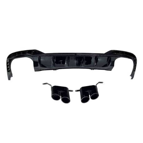 Difusor Trasero Audi A4 2020+ Look RS4 Black