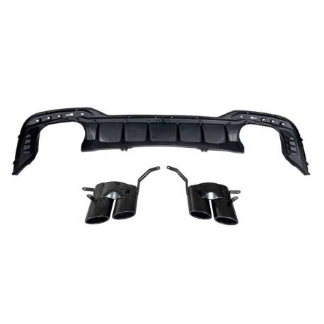 Difusor Trasero Audi A4 2020+ Look RS4 Black