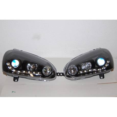 Faros Delanteros Luz De Dia Volkswagen Golf 5 Black