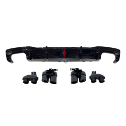 Difusor Trasero Audi A7 C8 2019-2024 Look S7 para SLine