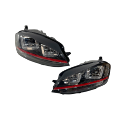 Faros Delanteros Luz De Dia Volkswagen Golf 7 Xenon DRL Red