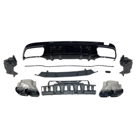 Difusor Trasero Mercedes W205 2019 4P / SW Look C63 Black